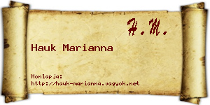 Hauk Marianna névjegykártya